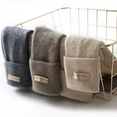 Cashmere Winter Mid-Calf Knitted Lounge Soft Crew Sock