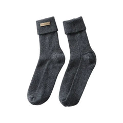 Cashmere Winter Mid-Calf Knitted Lounge Soft Crew Sock