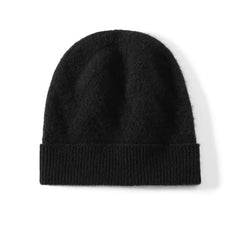 100% Cashmere Knitted Textured Chevron Rib Soft Beanie