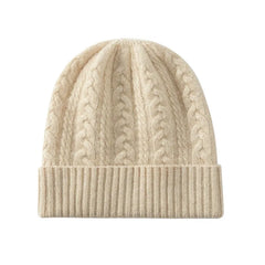 Kids’ Cashmere Cable Warm Winter Hat Unisex Knitted Beanie