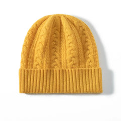 Kids’ Cashmere Cable Warm Winter Hat Unisex Knitted Beanie