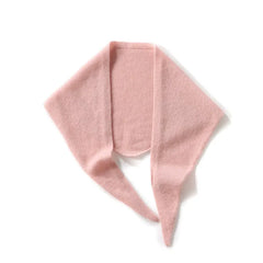 Pure Cashmere Triangle Scarf Neckerchief Knitted Shoulder Wrap