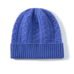 Kids’ Cashmere Cable Warm Winter Hat Unisex Knitted Beanie