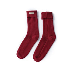 Cashmere Winter Mid-Calf Knitted Lounge Soft Crew Sock
