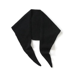 Pure Cashmere Triangle Scarf Neckerchief Knitted Shoulder Wrap