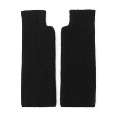 Winter Pure Ribbed Cashmere Fingerless Gloves Arm Warmer
