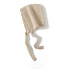 Cashmere Hood with Ties Knit Hood Scarf  Wrap Beanie Hats