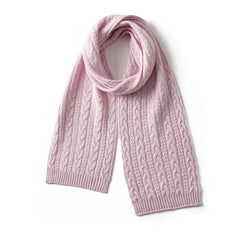 Classic Women’s Cable Knit Pure Cashmere Soft Scarves