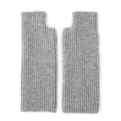 Winter Pure Ribbed Cashmere Fingerless Gloves Arm Warmer