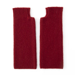 Winter Pure Ribbed Cashmere Fingerless Gloves Arm Warmer