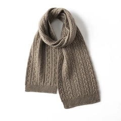 Classic Women’s Cable Knit Pure Cashmere Soft Scarves