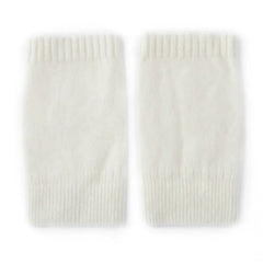 Half Finger Fingerless Cashmere Knit Gloves Hand Knitted Mittens