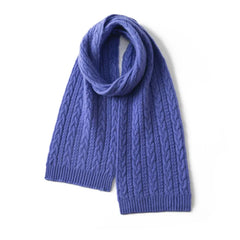 Classic Women’s Cable Knit Pure Cashmere Soft Scarves
