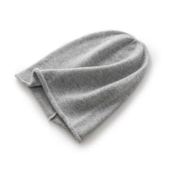 Pure Cashmere Slouchy Soft Knitted Cashmere Beanie Hat Skull Cap
