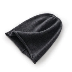Pure Cashmere Slouchy Soft Knitted Cashmere Beanie Hat Skull Cap