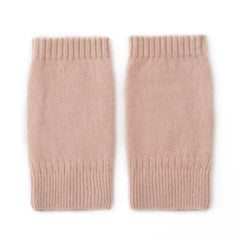Half Finger Fingerless Cashmere Knit Gloves Hand Knitted Mittens
