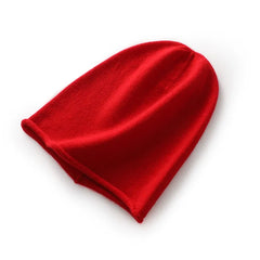 Pure Cashmere Slouchy Soft Knitted Cashmere Beanie Hat Skull Cap