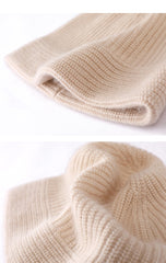 Winter Bucket Hats for Women Cashmere Hat Soft Warm Knitted Cap