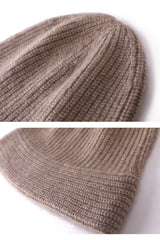 Winter Bucket Hats for Women Cashmere Hat Soft Warm Knitted Cap