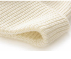 Extended Brim Winter Hat Cashmere Ribbed Beanie