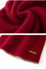 Cashmere Winter Beanie Double-sided Two Colors Hat