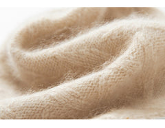 Cashmere Women's Embroidery logo Knitted Bonnet Beanies