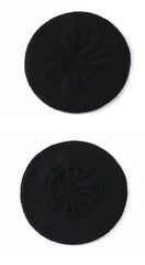 Women 100% Cashmere Beret Hat French Artist Style Soft Knit Cap