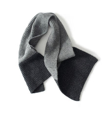 Contrast Color Neck Two-Tone Bow-Knot Pure Cashmere Scarf