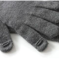 Women's Pure Cashmere Cable Knit Mitten Full Finger Gloves