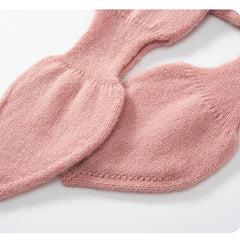 Kids Cashmere Knitted Bowknot Neckerchief Neck Warmer Shawl