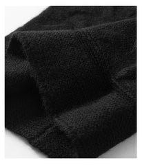 Cashmere Beanie Cable Knit Beanie Hat with Fur Pom Pom