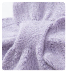 Kids Cashmere Knitted Bowknot Neckerchief Neck Warmer Shawl