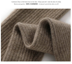 Women’s Long Cashmere Leg Warmers Thickened Knee Protection